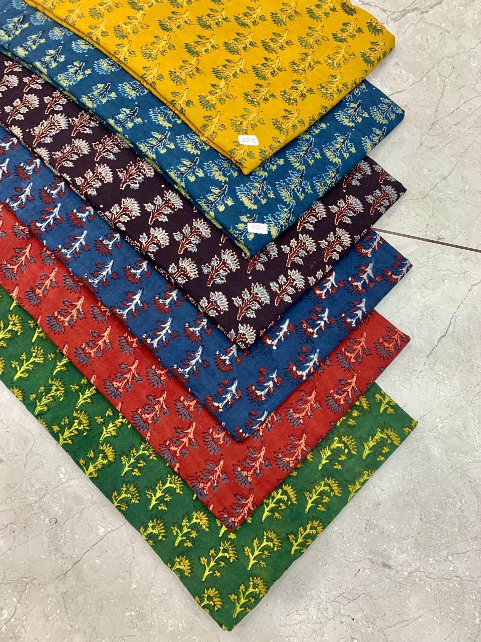 Ajrakh pure cotton handblock printed fabric available for wholesale online with artisan quality